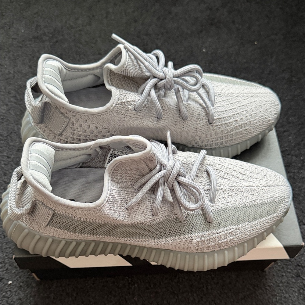 Yeezy Light Gray Knit Sneakers